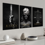 Quadros Decorativos P/ Escritório Advocacia Direito C/ Frase