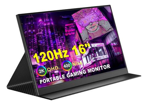 Cnbanan Monitor Portátil Para Juegos 2k 120 Hz, 16 Monitores