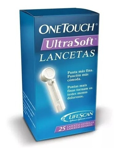 One Touch Ultra Soft Lancetas 25 Unidad Color Blanco