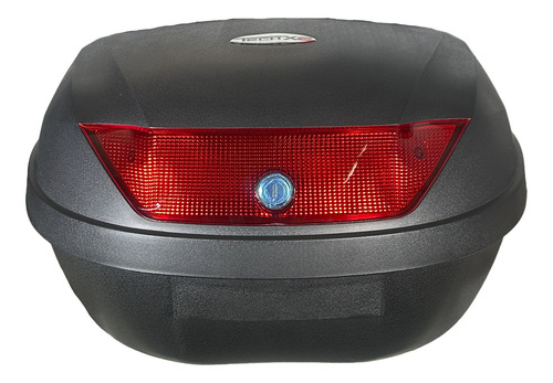 Cajuela Techx2 888 Negra C/ Reflejante Rojo 51lts 2 Cascos