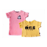 Camiseta Corta Niña Amarilla - Crop Top Ropa Infantil Kuhn