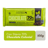 Chocolate Colonial Stevia 70% Cacao X100g - Sweet Market