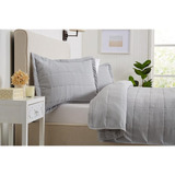 Great Bay Home 3-piece Spandex Light Grey King Quilt Edredón