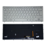 Teclado Plata Para Sony Vaio Svf14n Svf14n15cls Svf14n23clb