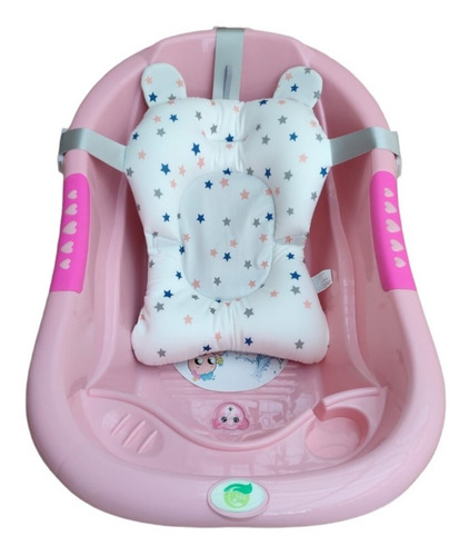 Bañera O Tina Para Bebe Con Cojín En Silicona Ergonomico