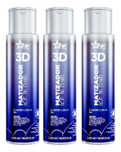 3 Magic Color Desamarelador Gloss Matizador Ice Blond 500ml