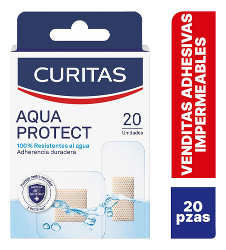 Curitas Adhesivas Aqua Protect Impermeables 20 Unidades