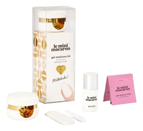 Le Mini Macaron Manicure Esmalte Gel Gelish Blanco C Lampara