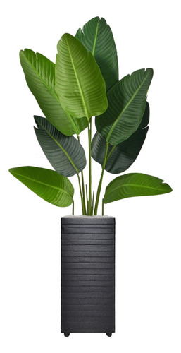 Planta Artificial Arranjo Enfeite Para Sala + Vaso Decoração