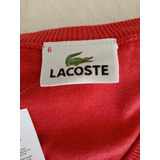 Suéter Lacoste Talla M Color Coral