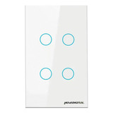 Interruptor Touch Wi-fi 4 Botões Branco Nova Digital 