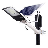 Luminaria Calle Panel Solar Led 100w C/remoto Soporte Pilar