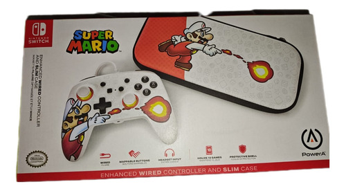 Powera Bundle Fireball Mario Enwired Slim Case Color