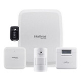 Kit Alarme Amt 8000 Wifi 2 Sensor Sirene Teclado Intelbras