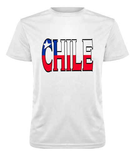 Polera Deportiva Poliéster Niños Con Diseño Chile Mi Bandera
