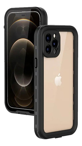 Carcasa iPhone 12 Pro Max Sumergible Waterproof Black Gray