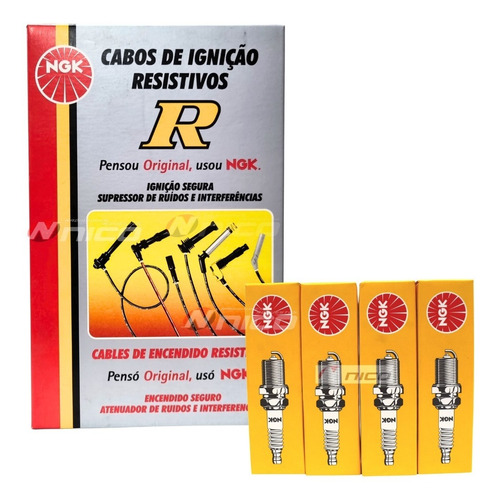 Cable + 4 Bujias Ngk Corsa,agile,celta,meriva,montana,spin 