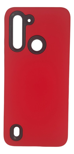Estuche Rígido Antigolpes Para Motorola G8 Power Lite Rojo