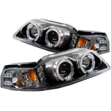 Faros De Lupa + Led Negros Para Ford Mustang 1999 - 2004