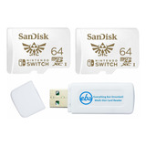 Sandisk   Switch Tarjeta Sd De 64 Gb Paquete De 2 Funci...