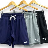 Kit 3 Bermuda Shorts Tactel C/ Elastano  Academia Praia 