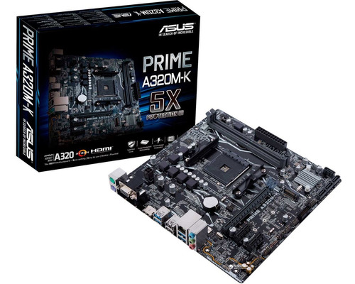 Tarjeta Madre Asus Prime A320m-k 2ddr4 Am4 2ps2 Vga /vc