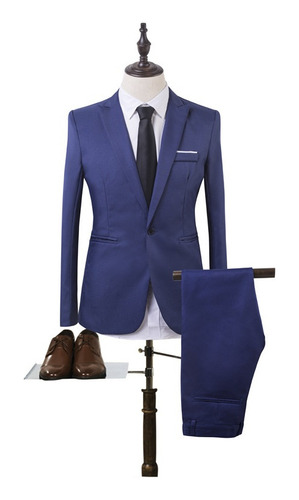 Blazer De Boda De Fiesta Slim-fit De Tres Piezas For Hombre