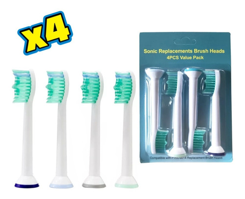 Cabezales Repuesto Cepillo Compatible Philips Sonicare X4