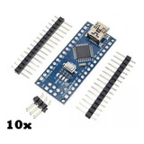 10x Placa Nano V3 Pinos Não Soldados Para Arduino Nano Ch340