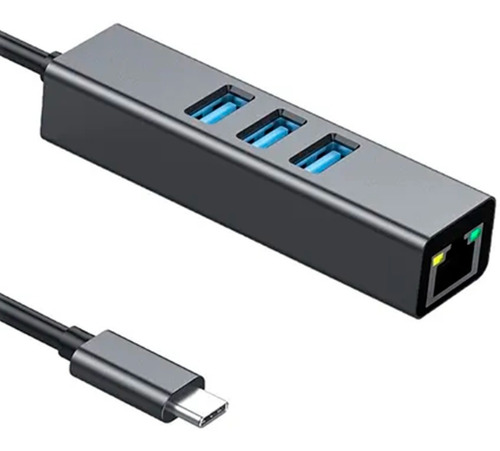 Adaptador Hub 3 Puerto Usb Conector Type C Lan Para Macbook