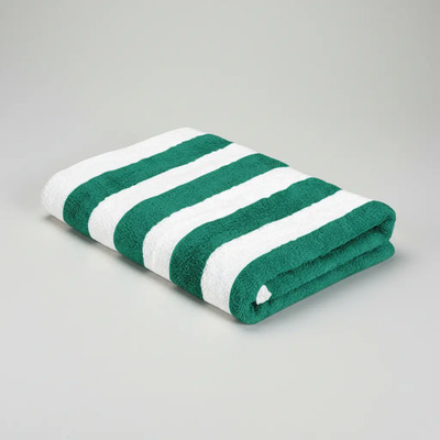 Toalla Rayada Extra Grande Microfibra Suave 180x100 Color Verde Rayas