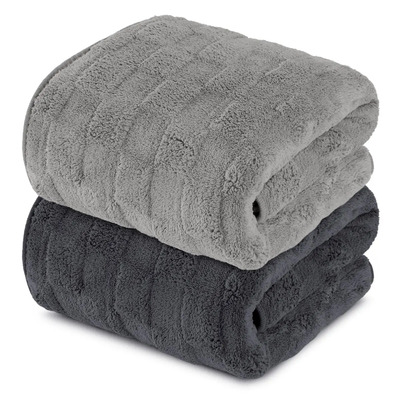 2Pcs Toallas de Baño Tafted Yuriria 180x90cm Toallas Extra Grandes de Microfibra 180x90cm Set Cuadros Absorbente Tuallas De Baño Toalla Para Baño Mayoreo Negro\u002Fgris | Envío gratis