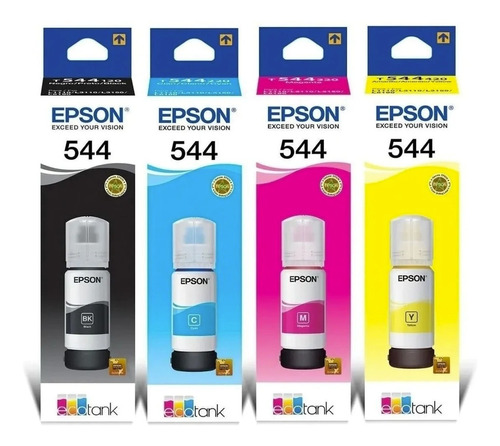 Combo Tinta Original Epson 4x65ml T544 L3110 L4150 L1455