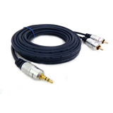 Cable Profesional 2xrca A 3.5mm St 3.6 Mt Hitronic Plugs Oro
