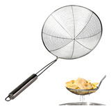 Escumadeira Para Fritura De Pastel Batata Aço Inox 33,5cm