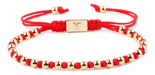 Pulsera Ajustable Oro Laminado 18k Hombre Mujer Brazalete Kz