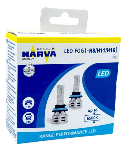 2 Bombillos Led Narva H8/h11/h16 Carro O Moto 