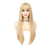 Peluca Rubia Malla Elastizada Simil Natural Pelo Colageno