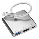 Adaptador Hub Usb C A Hdmi 3 En 1 Para Macbook Pro,air,iPad