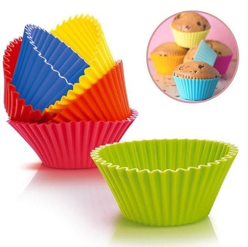 Molde Muffins Silicona Individual X12 Cupcakes - Sheshu Home