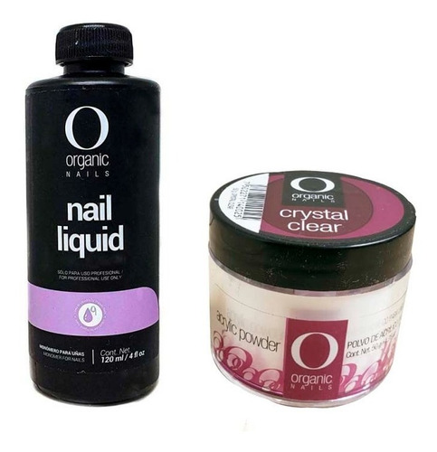 Monomero 120 + Acrílico De 50g Organic Nails