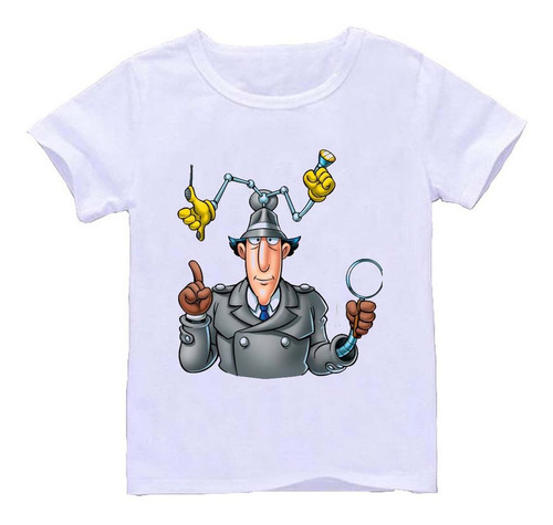 Remera Blanca Adultos Inspector Gadget R36