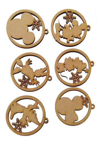 20 Esferas Mickey Mouse Copos Corte Navidad Original 10cm