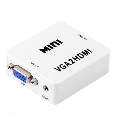 Adaptador Conversor De Vga Para Hdmi - Com Som Áudio