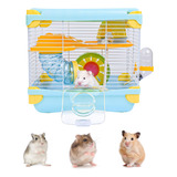 Jaula Para Hamster De 2 Capas Con Tuneles, Rueda De Ejercici