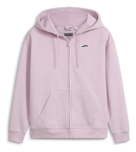 Hoodie Puma Suede Fz Hoodie Rosado Mujer