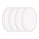 Panel Led De Sobreponer Redondo 24w Luz Blanca Pack X 4 Unid