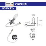 Lâmpada Halogena Para Faróis Osram Neolux H3 12v 55w