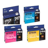 Kit 4 Cartuchos Originais Epson Para 297 E 296 Xp 231 Xp 431