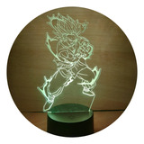 Lámpara Led Goku Ss2 Dragon Ball Z Fanart Decorativa